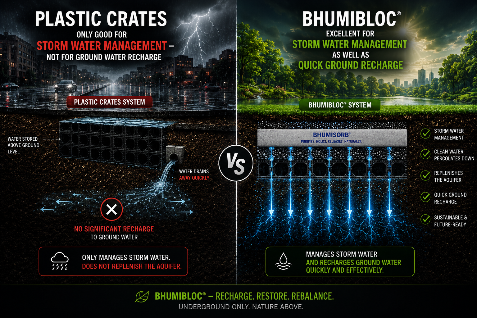 Conventional Systems vs BHUMIBLOC® — Physical Comparison